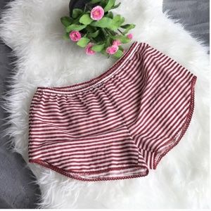 Free Press |NWOT Striped 100% Cotton Lounge Shorts